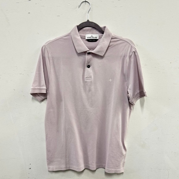 Stone Island Light Lavender Slim Fit Polo - Picture 1 of 6
